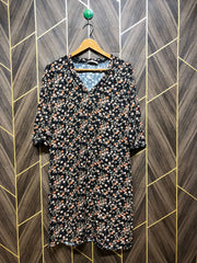 Women Long Shirt Linen Small | Chest 18 | Length 38