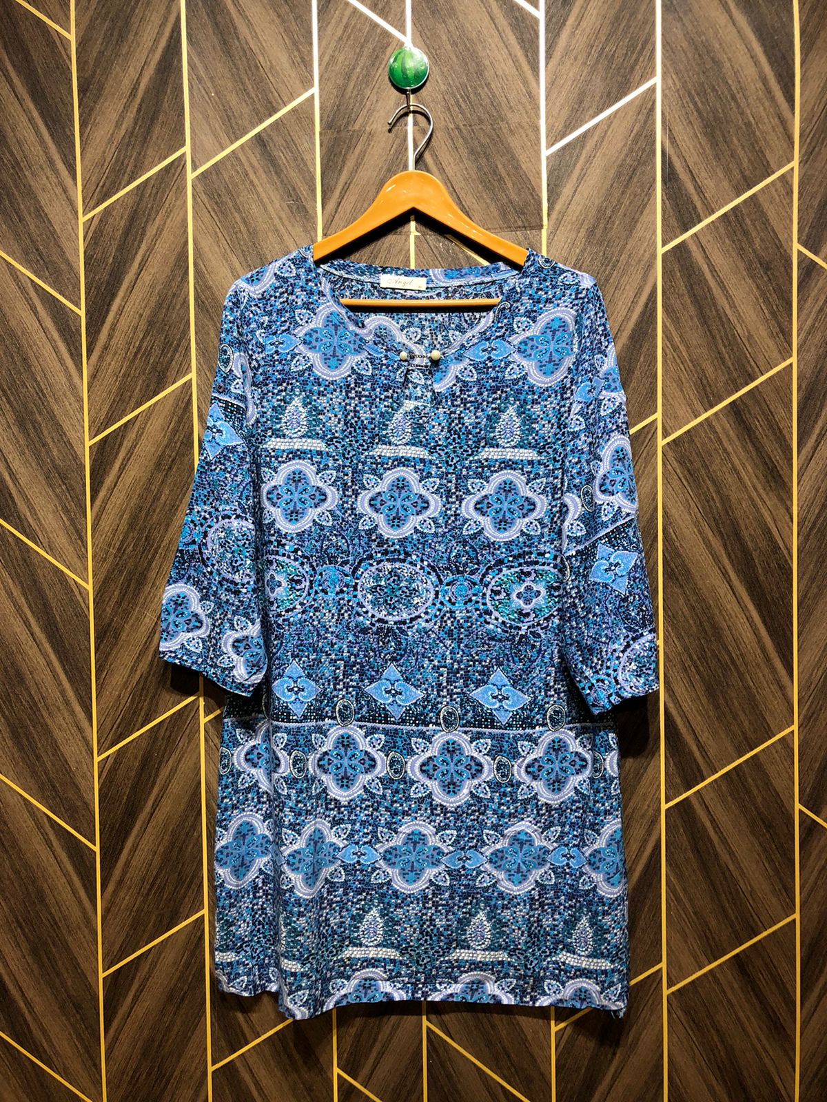 Women Long Shirt Linen Medium | Chest 19 | Length 33