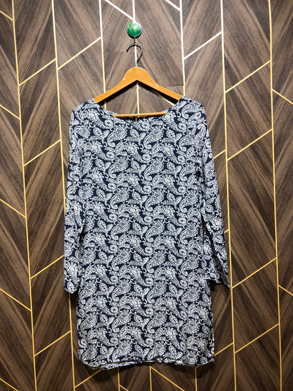 Women Long Shirt Linen Small | Chest 18 | Length 34