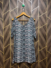 Women Long Shirt Linen Medium | Chest 19 | Length 33
