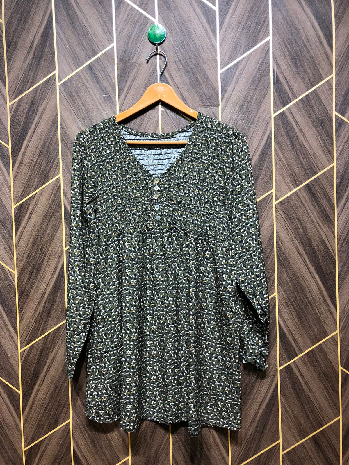 Women Long Shirt Linen Small | Chest 18 | Length 38