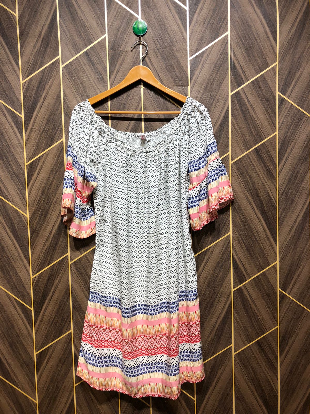 Women Long Shirt Linen Large | Chest 20 | Length 38