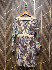Women Long Shirt Chiffon Medium | Chest 19 | Length 35