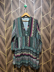 Women Long Shirt Linen X Large | Chest 21 | Length 36