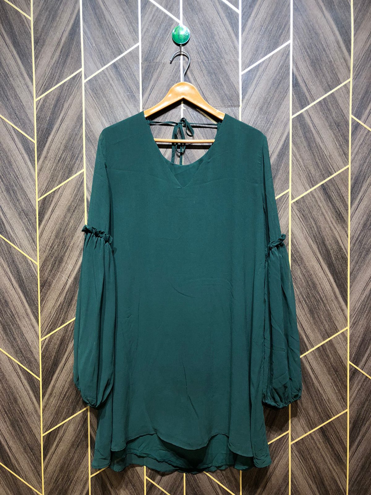 Women Long Shirt Chiffon X Large | Chest 22 | Length 36