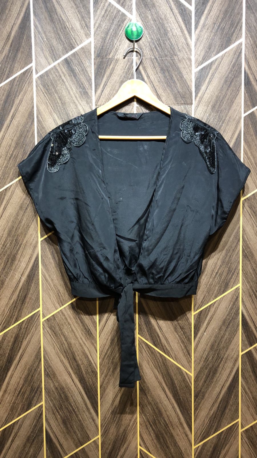 Trendy Silk CropTop shrug  Size Large