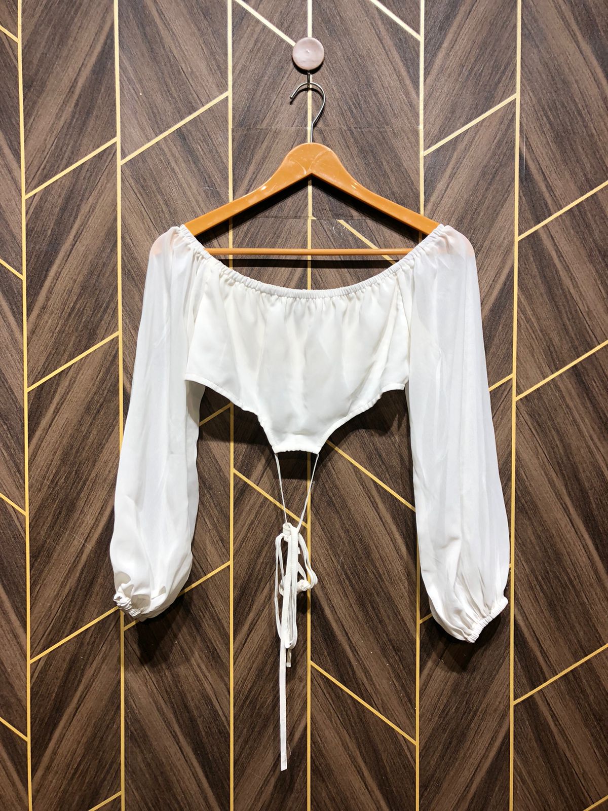 Trendy Chiffon CropTop Size X Small