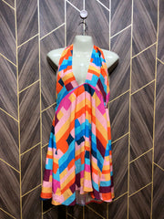 Mini Dress Silk Large Size Chest 20 Length 38