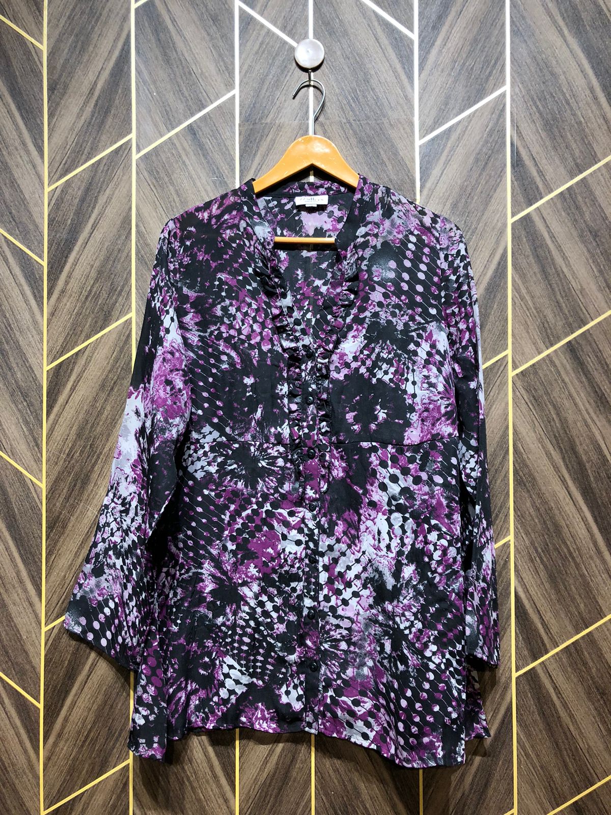 Western Top Chiffon (See Through) – X-Large Size (Chest: 22, Length: 31)