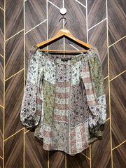 Western Top Chiffon (See Through) – Small Size (Chest: 18, Length: 27 )