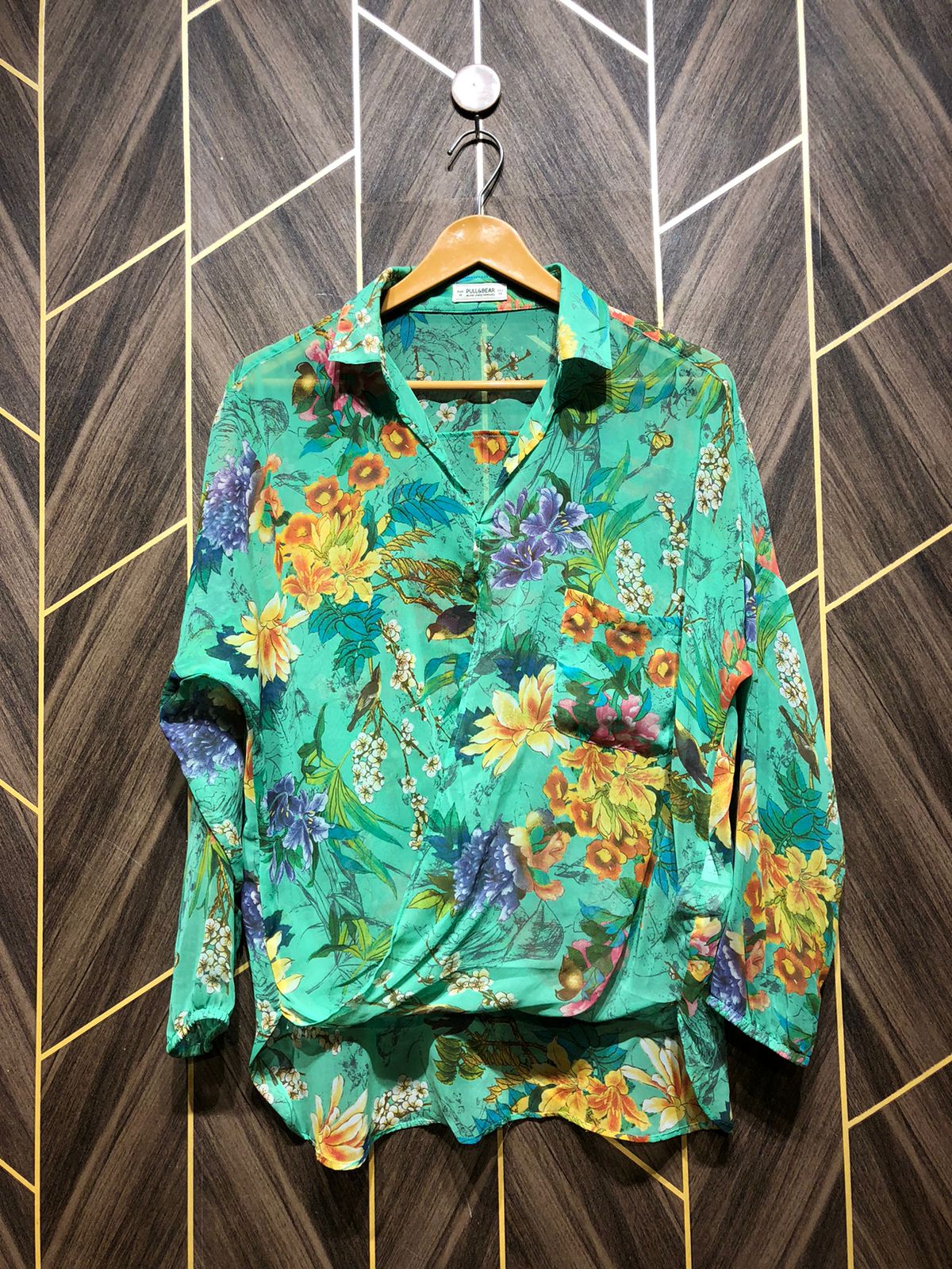 Western Top Chiffon  baggy (See Through) – Large Size (Chest: 20, Length: 27)