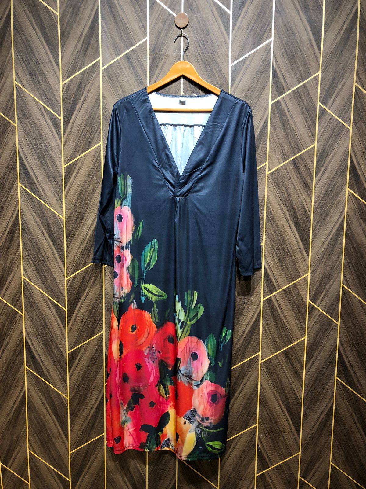 Western Long Maxi Silk Large | Size | Chest 20 | Length 47