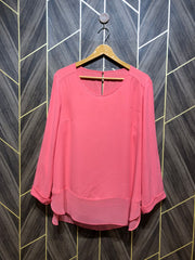 Western Top Chiffon (See Through) – 1X-Large Size (Chest: 22 , Length: 29  )