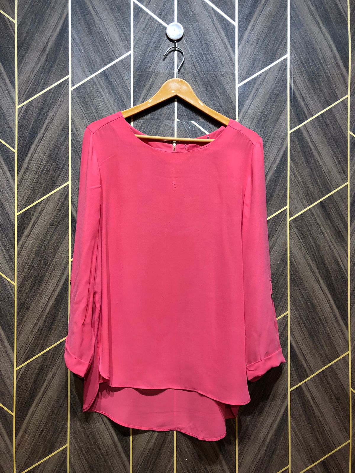 Western Top Chiffon – -Large Size (Chest: 21, Length: 30  )