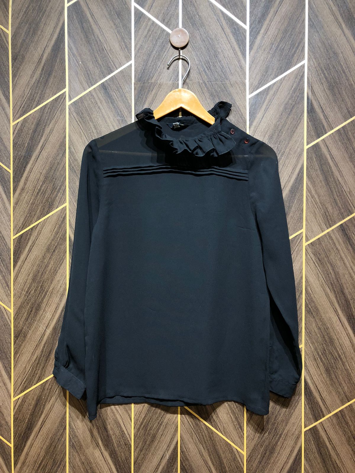 Western Top Chiffon (See Through) – Small Size (Chest: 18, Length: 25)