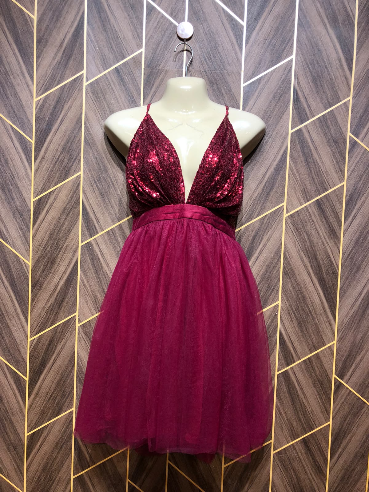 Mini Party Dress Small Size Chest 18 Length 36