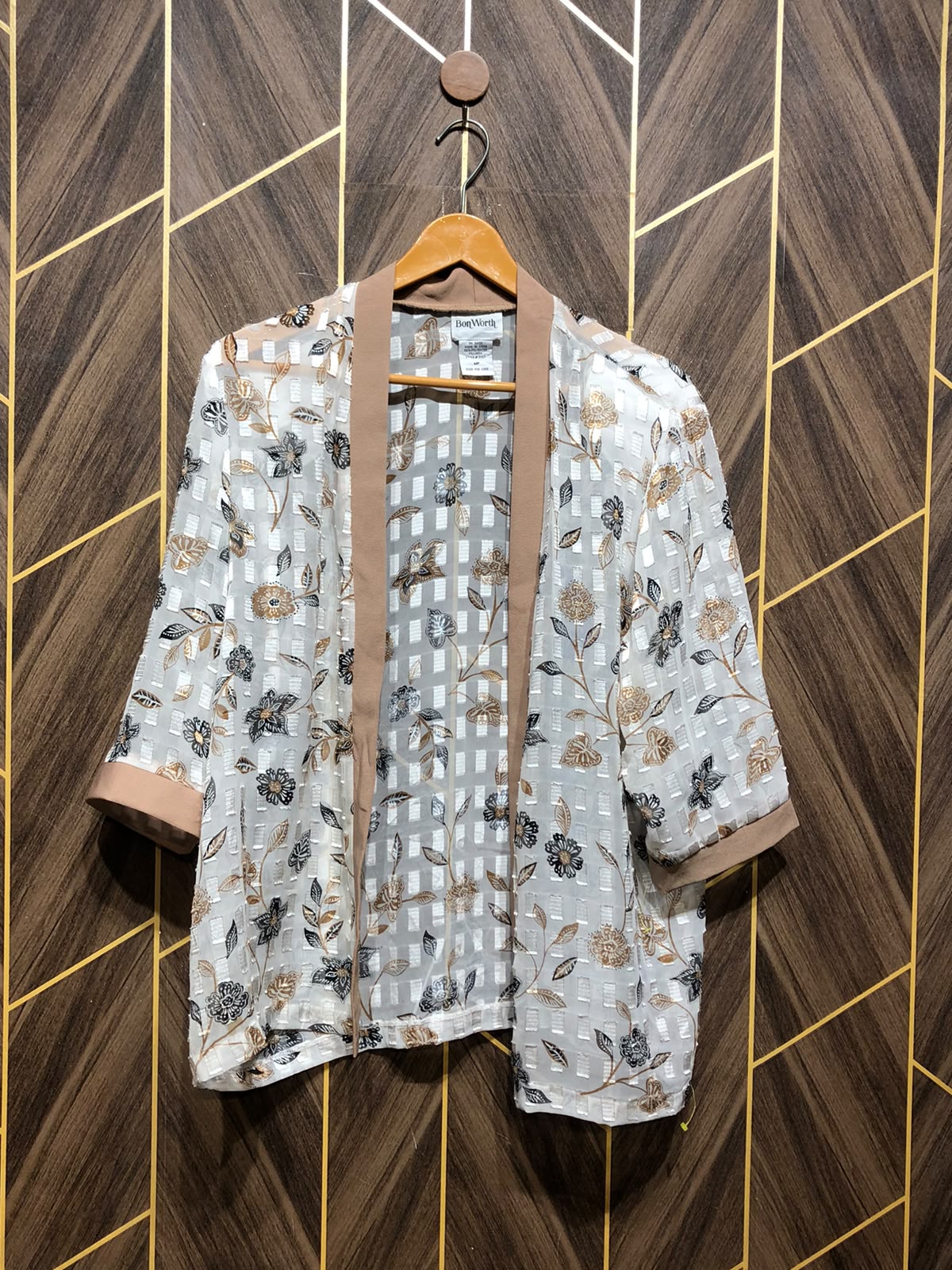 Western Top Chiffon (See Through) – 1XL Size (Chest: 23, Length: 26 ) shrug