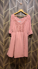 Women Long Shirt Linen Large | Chest 20 | Length 36