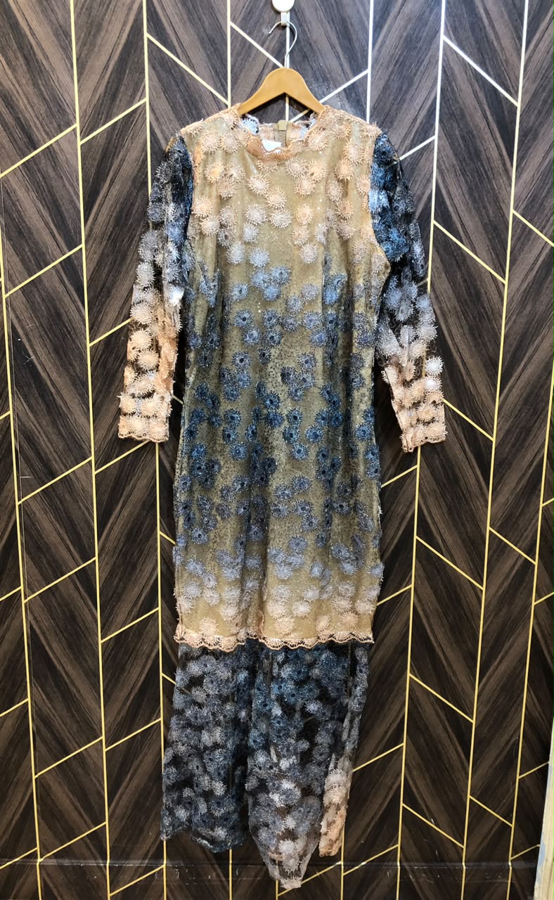 Western Long Maxi Net georget  Large | Size | Chest 20 | Length 60