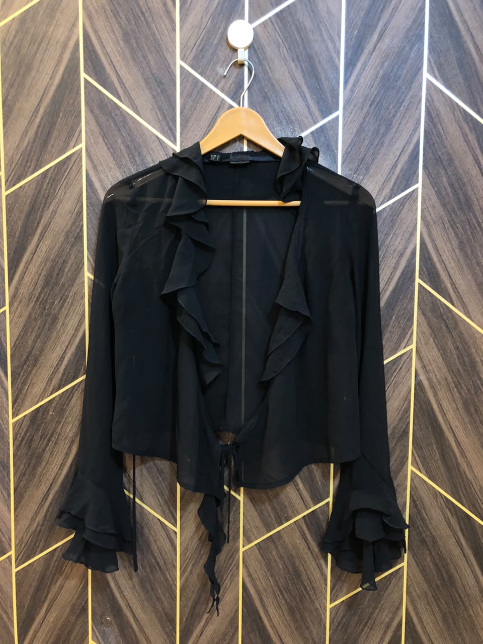 Trendy Chiffon CropTop Size X Small  see through