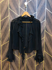 Trendy Chiffon CropTop Size X Small  see through