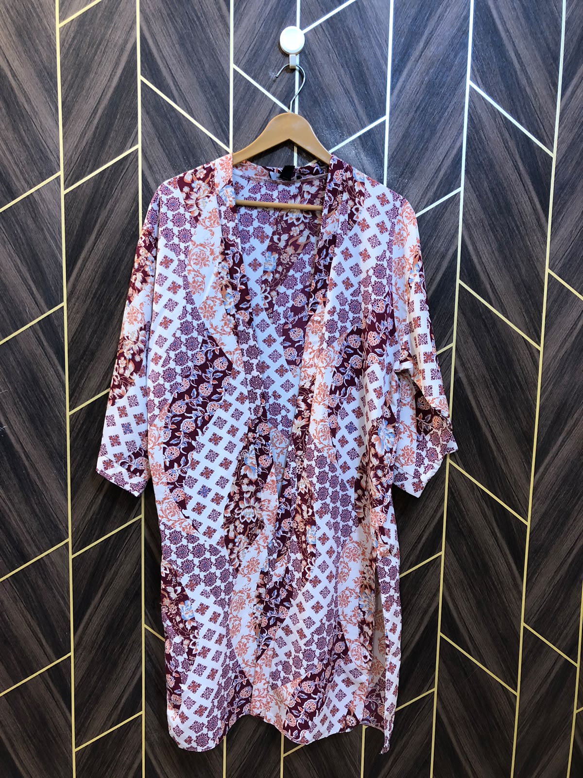 Women Long Shirt shrug Chiffon Medium | Chest 19 | Length 39  baggy