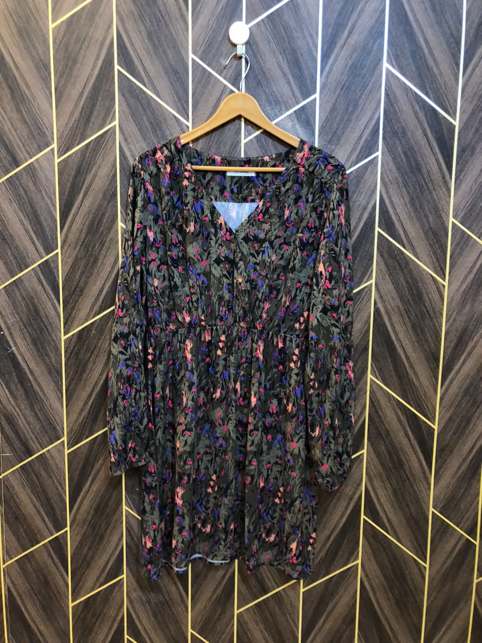 Mini Dress Linen Large Size Chest 21 Length 37