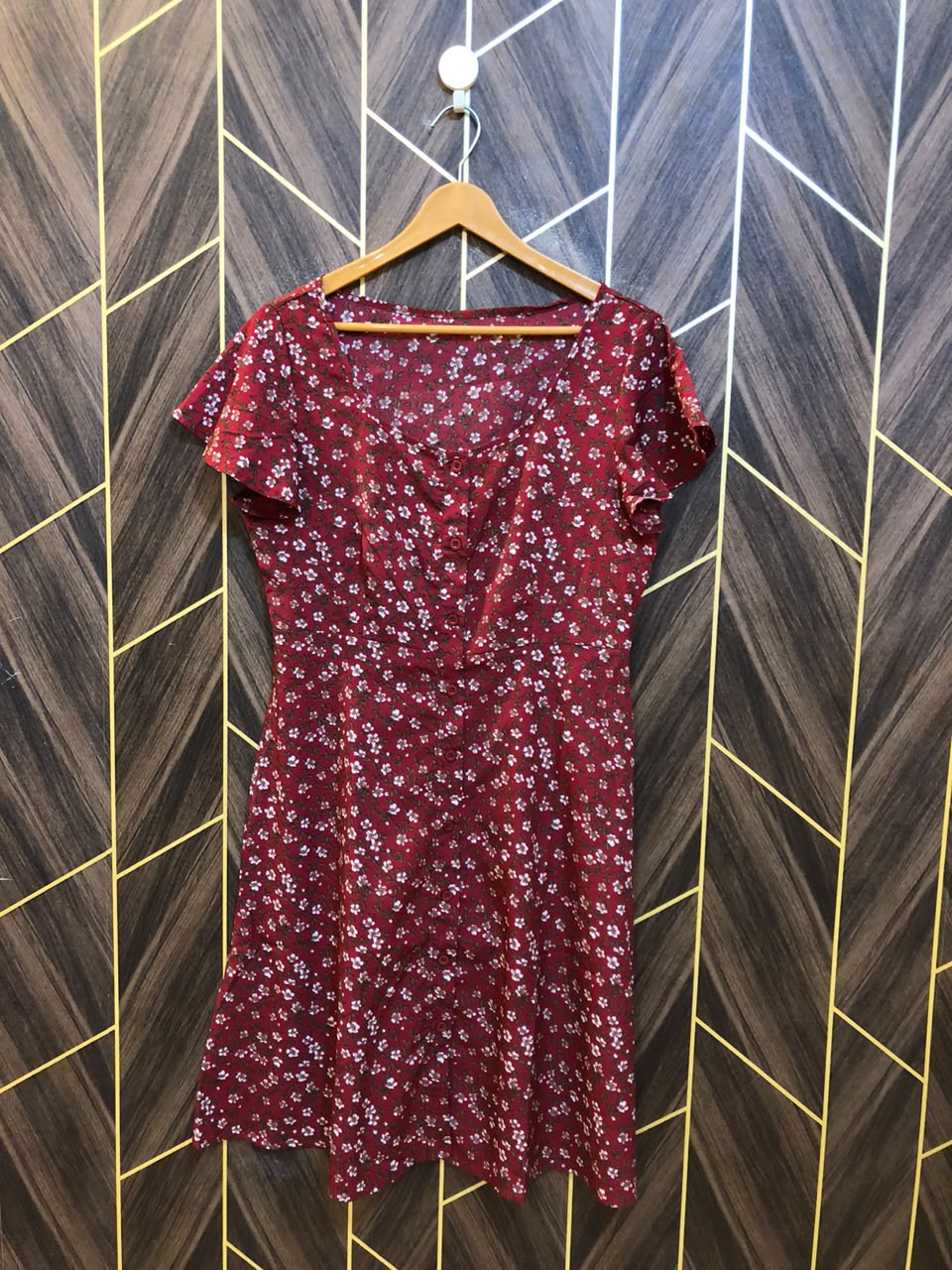 Mini Dress Chiffon Large Size Chest 20 Length 39