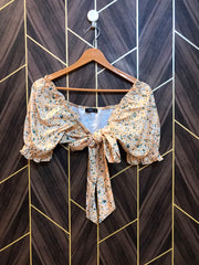 Trendy Silk CropTop Size Small