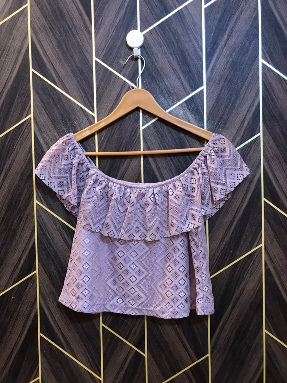 Trendy Jersey NET  CropTop Size Small