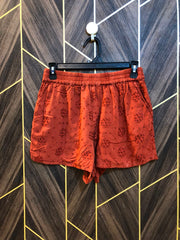 Women Mini Shorts chicken fabric  Small | Size Waist 28