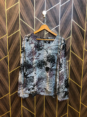 Western Top Chiffon (See Through) – Medium Size (Chest: 19, Length: 28  )