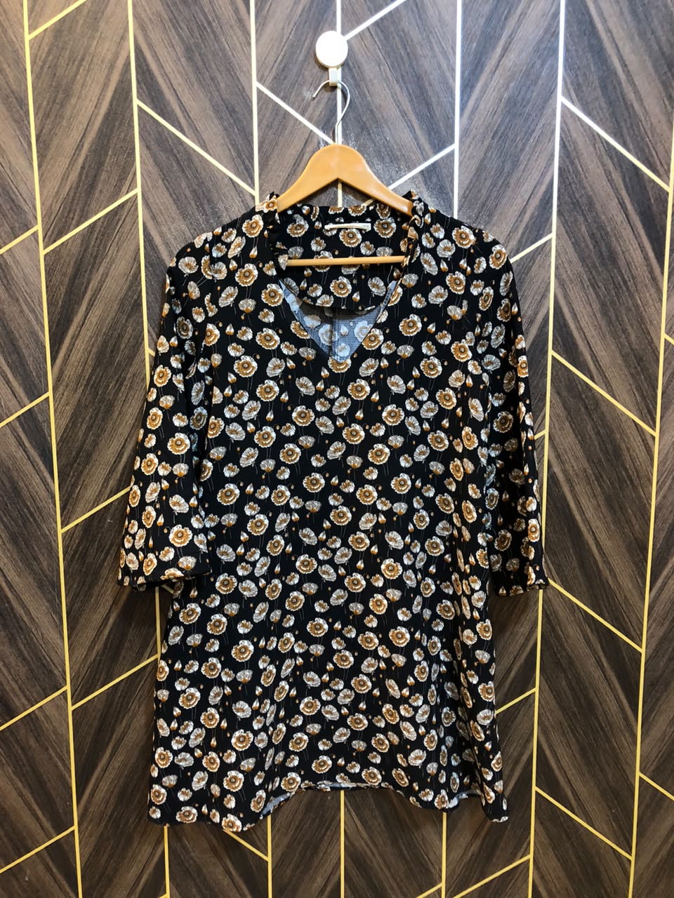 Women Long Shirt Chiffon X Small | Chest 17 | Length 32