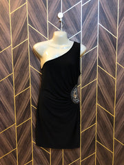 Mini Dress Jersey Medium Size Chest 19 Length 34 one shoulder