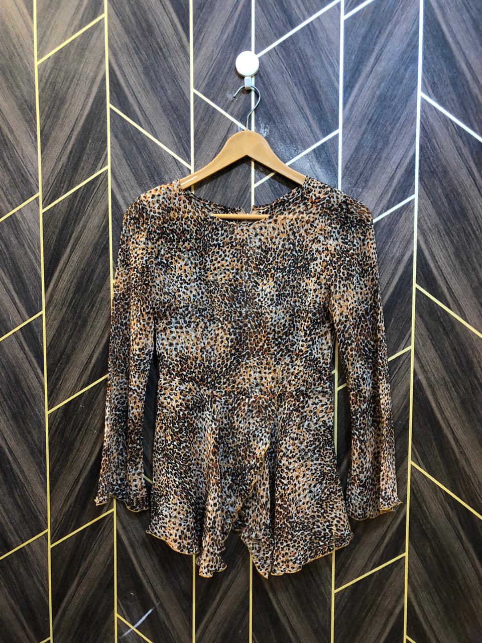 Western Top Chiffon (See Through) – X-Small Size (Chest: 16 , Length: 28 )