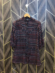 Western Top Chiffon (See Through) – Medium Size (Chest: 19, Length: 28  )
