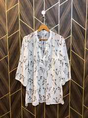 Western Top Chiffon (See Through) – Large Size (Chest: 21 , Length: 30)