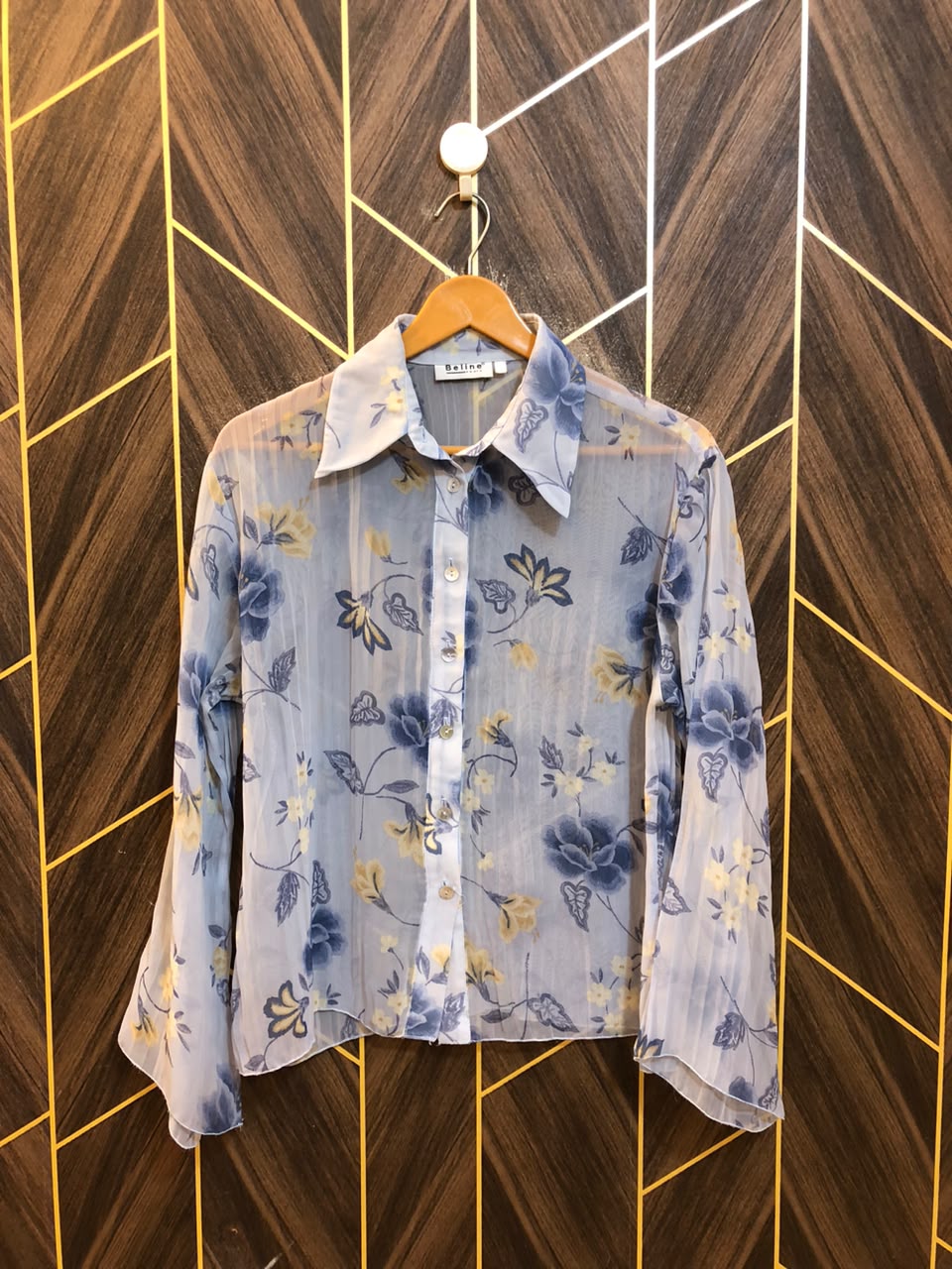 Western Top Chiffon (See Through) – Large Size (Chest: 21 , Length: 23 )