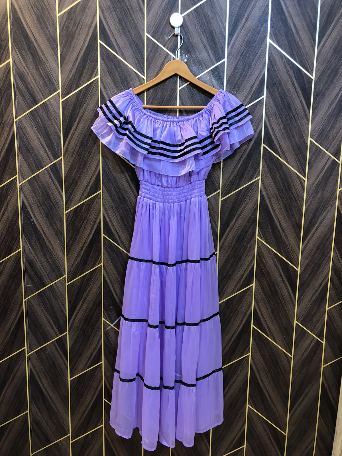 Western Long Maxi Silk jersey  X Small | Size | Chest 17 | Length 48