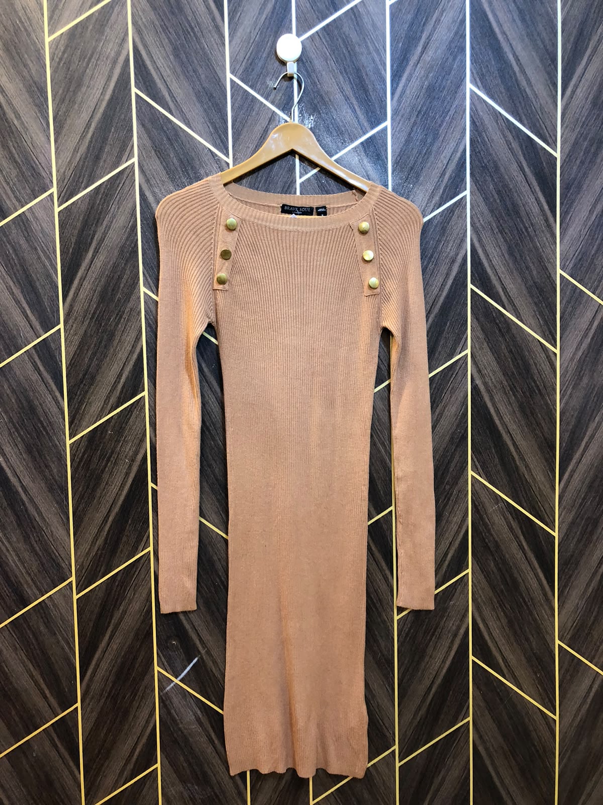 Bodycon Dress Jersey Small | Size | Chest 18 | Length 38