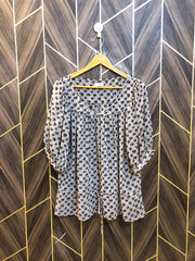 Western Top Chiffon (See Through) – Large Size (Chest: 20, Length: 27 )