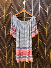 Women Long Shirt Linen Large | Chest 20 | Length 38