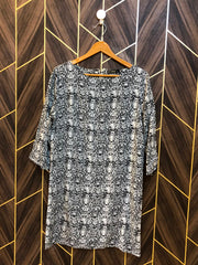 Women Long Shirt Linen Medium | Chest 19 | Length 34