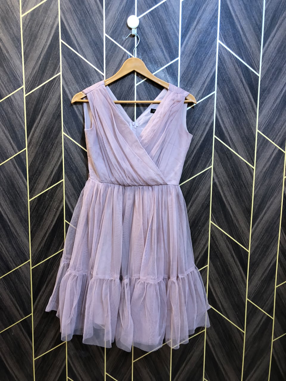 Mini Dress Net silk Small Size Chest 18 Length 36