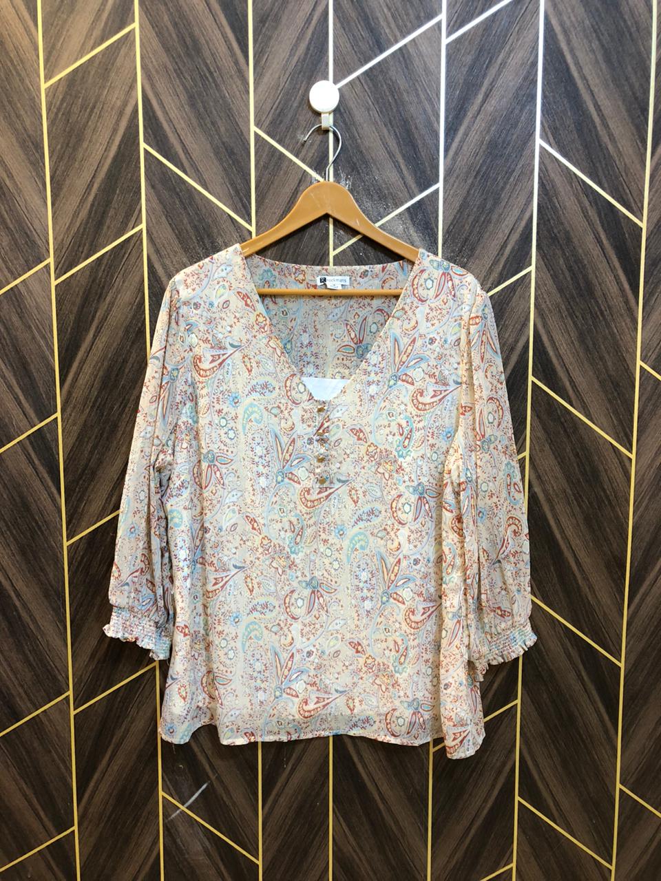 Western Top Chiffon – 1XL Size (Chest: 23, Length: 28 )