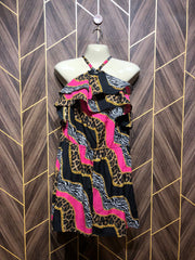 Mini Dress silk Large Size Chest 20 Length 36