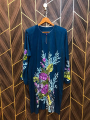 Women Linen Cord Set | Shirt Chest 22 | Shirt Length 38| Skirt Waist 34  | Skirt Length 42