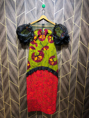 Western Long Maxi  Straight pattern Cotton Medium | Size | Chest 19 | Length 50