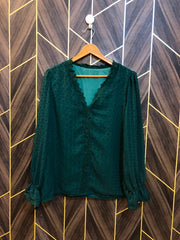 Western Top Chiffon – Large Size (Chest: 20, Length: 26  )