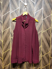 Western Top Chiffon (See Through) – X-Large Size (Chest: 22, Length: 31) cold shoulder